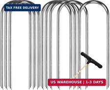 Trampoline Stakes high Wind, Heavy Duty Trampoline Anchors, Galvanized Steel Win