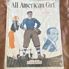 Leo Feist Inc. Fox Trot Sheet Music Organ All American Girl Collegiate