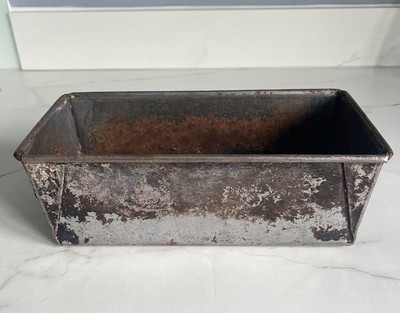 Vintage große rustikale 2 Pfund Brot Laib Dose gut gebraucht und voller Charakter