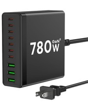 USB C Charger Block, 780W 10 Port Charging Station USB Charger Block Double 1...