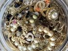 FABULOUS 13 Lb Vintage All GOLD TONE Costume Jewelry Lot WEARABLE Many Signed!!