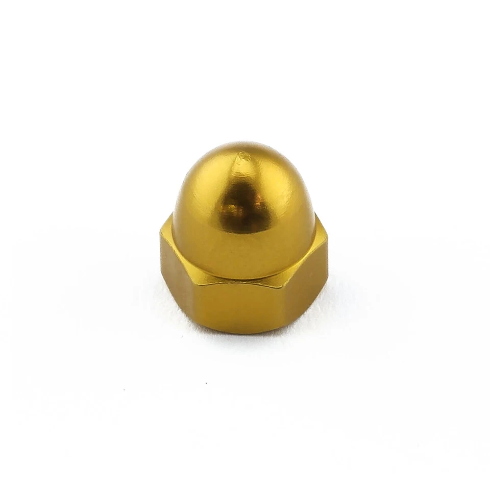 Aluminium Dome Nut M6 x 1.00mm DIN1587 Gold | Pro-Bolt