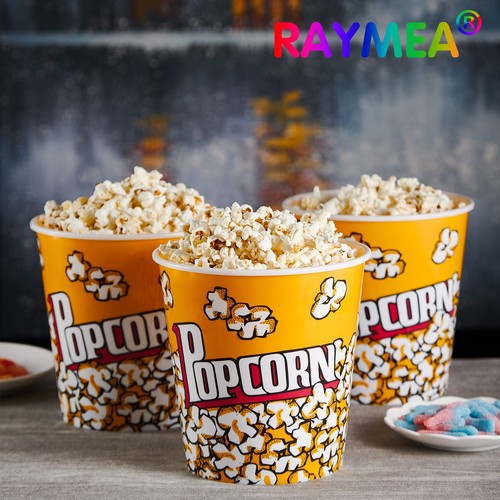 Plastic Popcorn Containers Style Reusable Popcorn Buckets for Movie Night 7.1... - Picture 6 of 6