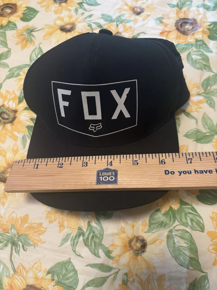FOX HOMBRES ADULTOS GORRA INSIGNIA NEGRA MOTOCROSS PATÍN AJUSTE A PRESIÓN PICO PLANO TRUE DRI Foto 2 de 4