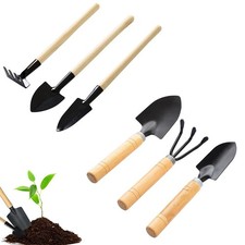 Mini Garden Tools Set, 6 Pieces Miniature Gardening Kit Small Shovel Rake Spa...