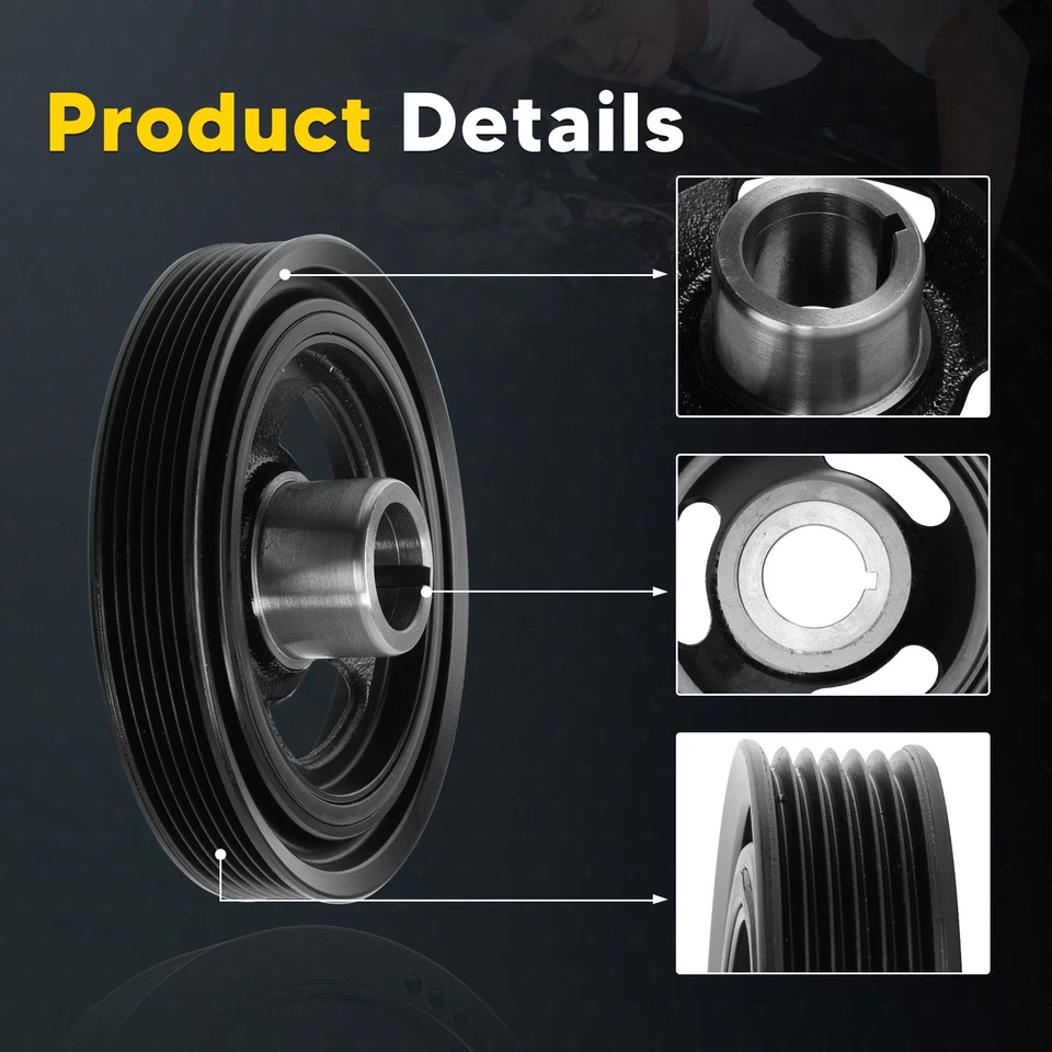 Engine Harmonic Balancer for Buick Lucerne Chevrolet Equinox Pontiac 12621646 - Image 4 of 4