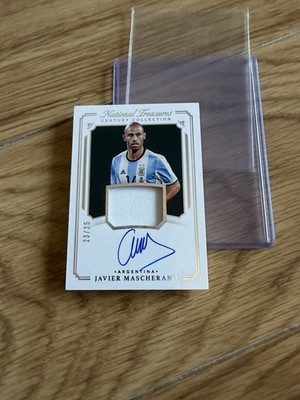 2018 Panini National Treasures Mascherano ON CARD AUTO /25 - WORN Patch