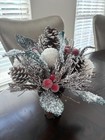 Christmas Winter Snowy Flocked Centerpiece Bouquet Vase Filler — photo 2