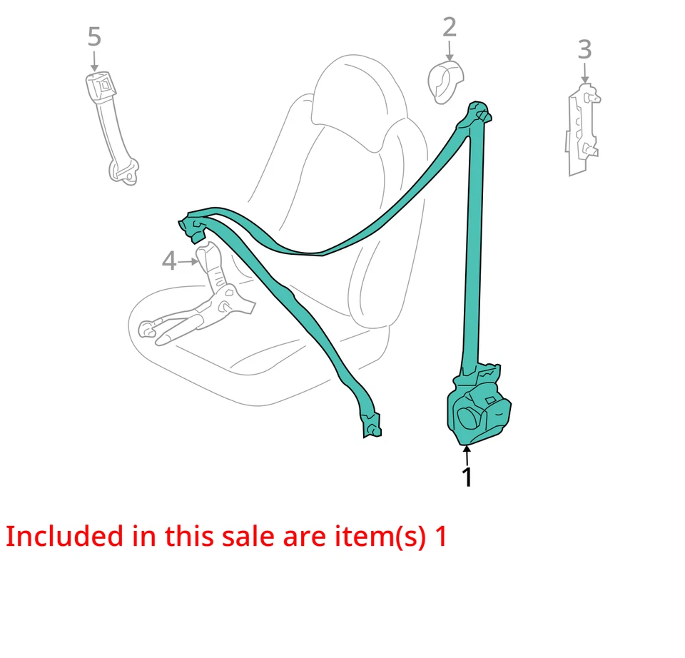 Seat Belt Front Bucket Seat Driver Retractor Fits 08-11 MAZDA TRIBUTE 716487 - Imagem 3 de 4