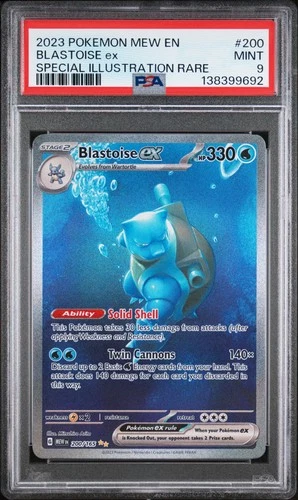 Blastoise EX 200/165 Special Illustration Rare 151 Pokemon PSA 9 *692