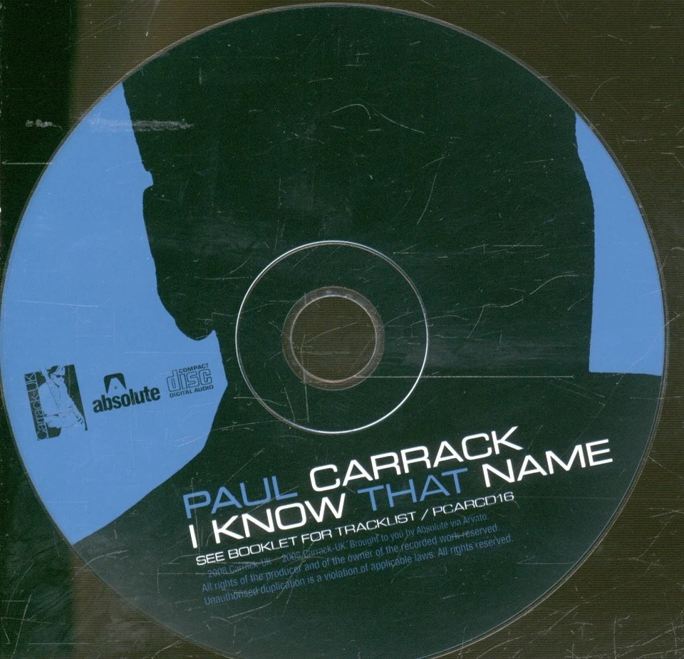 Paul Carrack I Know That Name CD Europa Carrack-UK 2008 PCARCD16 - Bild 3 von 3