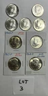 Lot (9) BU Silver Kennedy Half Dollars