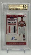 2019 Panini Contenders Rui Hachimura RC Ticket Swatches Auto /10 BGS 9.5