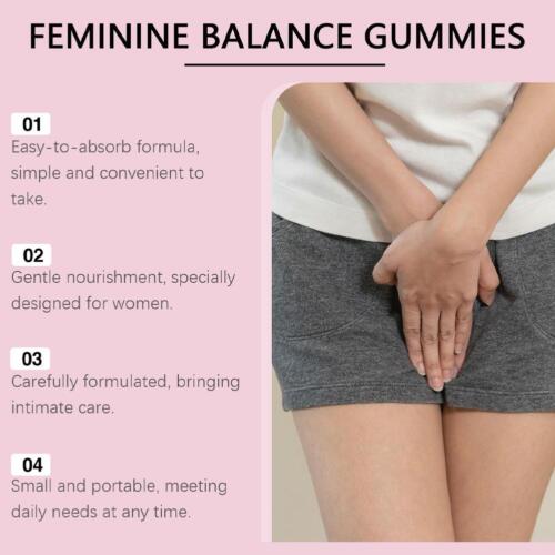 BushAid Feminine Balance 60 Gummies Ph Maintain Vaginal Ph Balance Healthy🚀 - Imagen 12 de 17