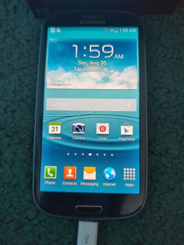 X2 Samsung Galaxy S III SPH-L710 16GB Pebble Blue (Sprint) - Picture 4 of 9