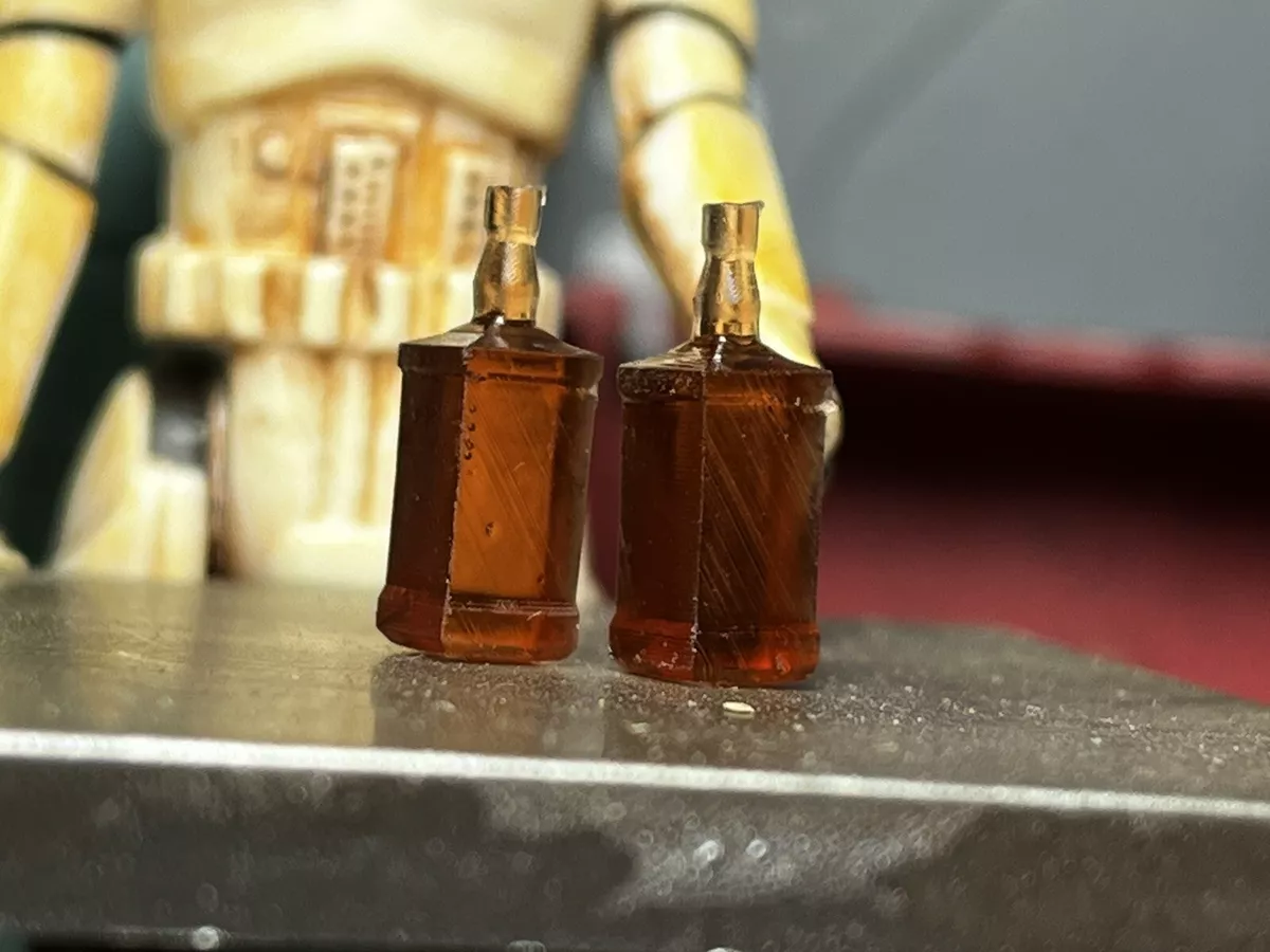 3D Printed Whiskey Bottle set 1:18 scale Star Wars Acid Rain
