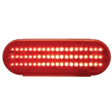 60 LED Oval Stop, Turn & Tail (Red LEDs/Red Lens)