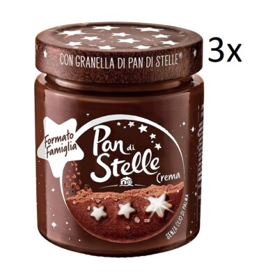 3x Pan di Stelle Crema Spalmabile Haselnuss Streichfähige Creme Sahne 480g