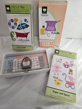 Cricut Lite Cartridges Lot 4 Splish Splash Doodletype Sugar Spice Calligraphy