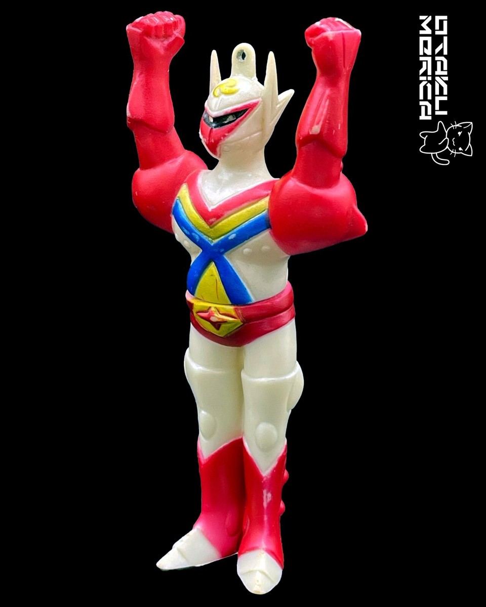 Vintage 70s Nakajima Tekkaman Pendant - Bullmark Kaiju Sofubi 4in