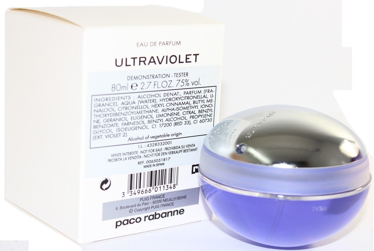 Ultraviolet Eau De Parfum Spray (Tester) By Paco Rabanne - 2.7 oz Ultraviolet Eau De Parfum Spray (Tester) By Paco Rabanne - 2.7 oz