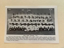 New York Yankees Mickey Mantle Kubek 1965 Baseball Publication Team 5X7 Picture