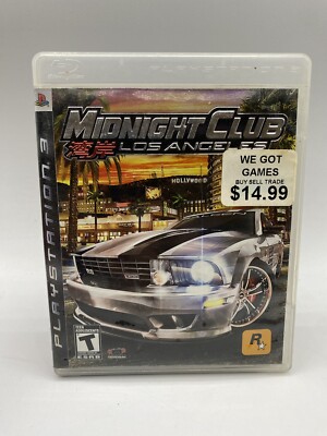 Midnight Club: Los Angeles Playstation 3 PS3 Game Black Lapel Map Complete