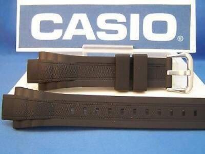 Casio Watch Band MDV-301 Black Resin Strap With Attaching Pins
