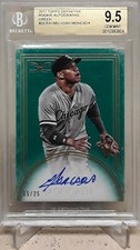 2017 Topps Definitive YOAN MONCADA Auto Rookie Green /25 BGS 9.5/10 POP 2