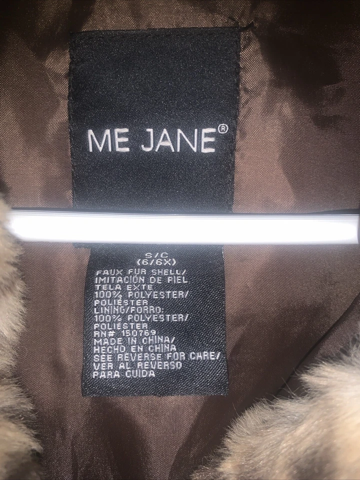 Abrigo de piel sintética con estampado de guepardo súper suave marca “Me Jane” para niñas talla pequeña 6-6x Foto 4 de 4