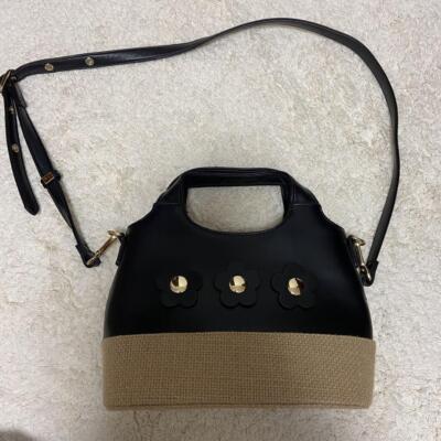 MARY QUANT basket bag black 23 | eBay