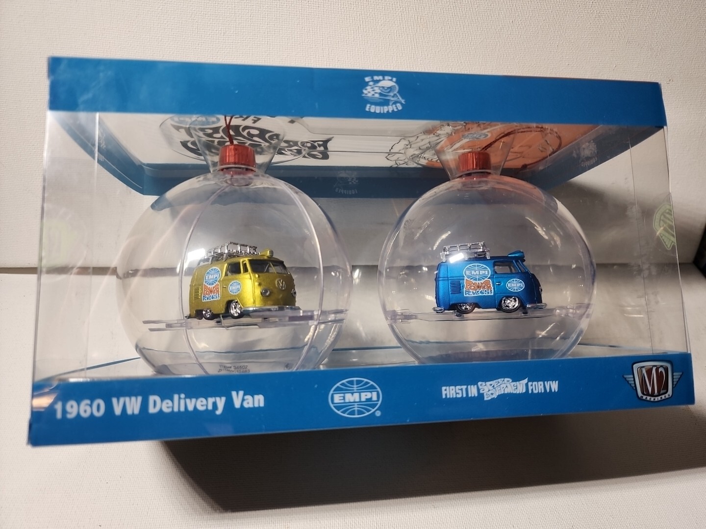Volkswagen Vans DIE-CAST CHRISTMAS BALL 1960 VW DELIVERY VAN EMPI POWER 2 SET
