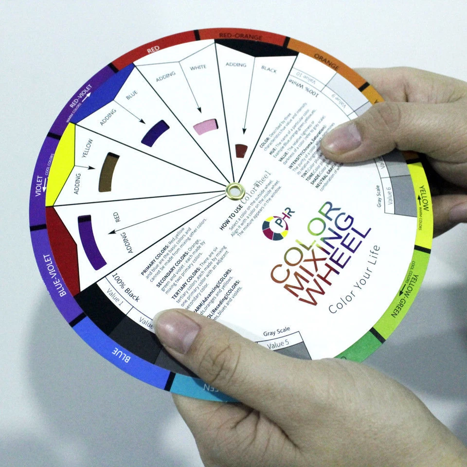 Rueda de mezcla de colores OPHIR Guía de colores para pintar tatuaje corporal maquillaje pasatiempo Foto 4 de 4