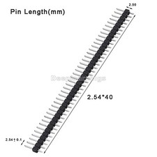 50PCS 40Pin 2.54mm Single Row Straight Male Pin Header Strip PBC Ardunio