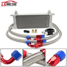 10 Rows Oil CoolerKit Universal Engine Transmission AN10 10AN Aluminium Alloy