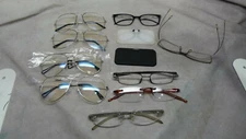 Lot of 11 Mixed Eyeglass Frames Glasses Assorted Models & Brands