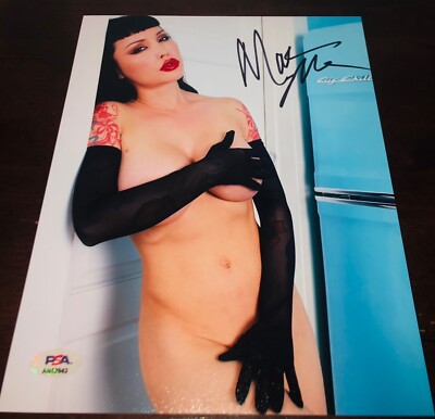 Masuimi Max Hot Sexy Adult Playboy Maxim Model Signed 8x10 Photo PSA RIP RARE A