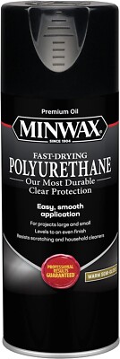 Minwax Fast Drying Polyurethane Spray, Protective Wood Finish, Clear Semi-Gloss,