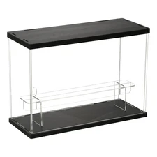 2 Tier Acrylic Display Case with LED Light Transparent Dustproof Showcase Boxes 