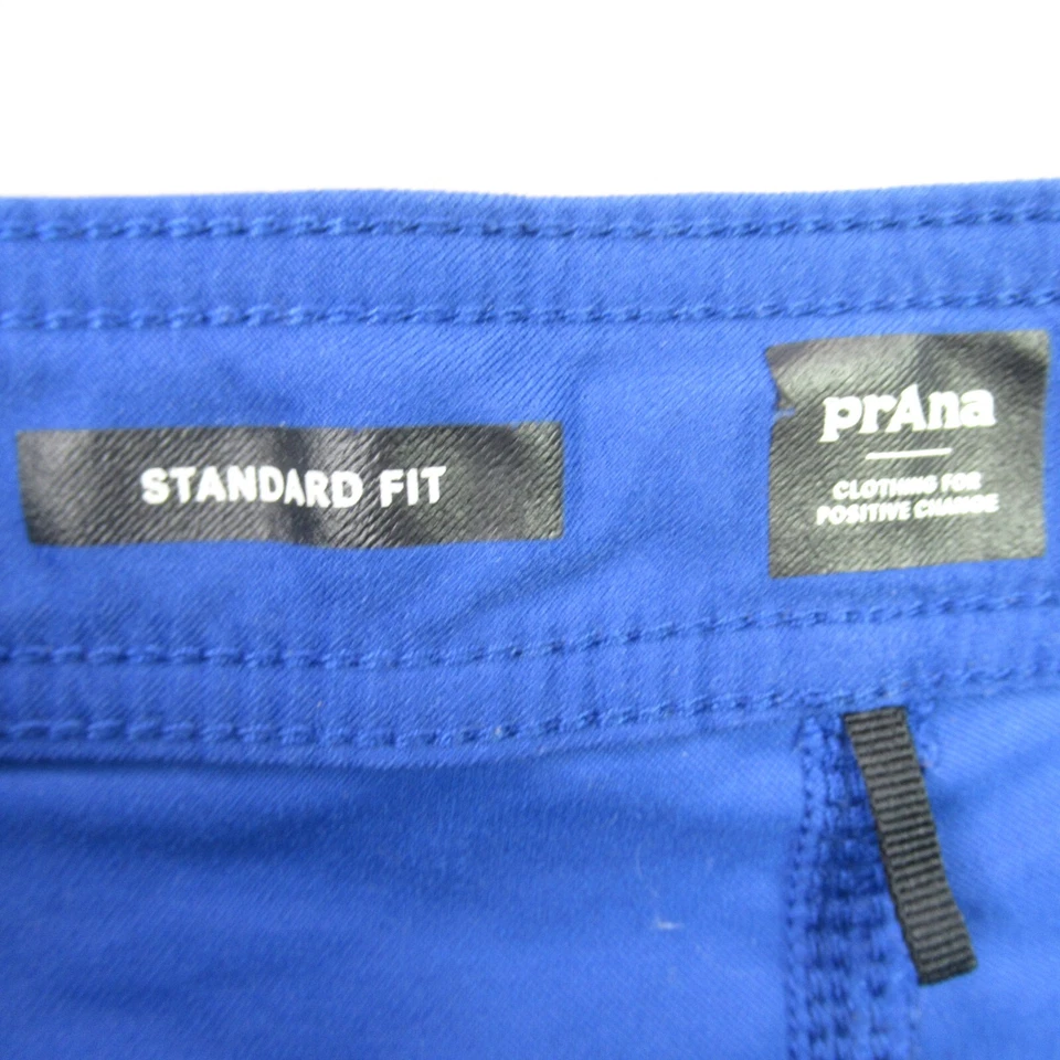 Shorts Prana Feminino 28/7 Leve Bolsos Externos Azul Chino - Imagem 3 de 4