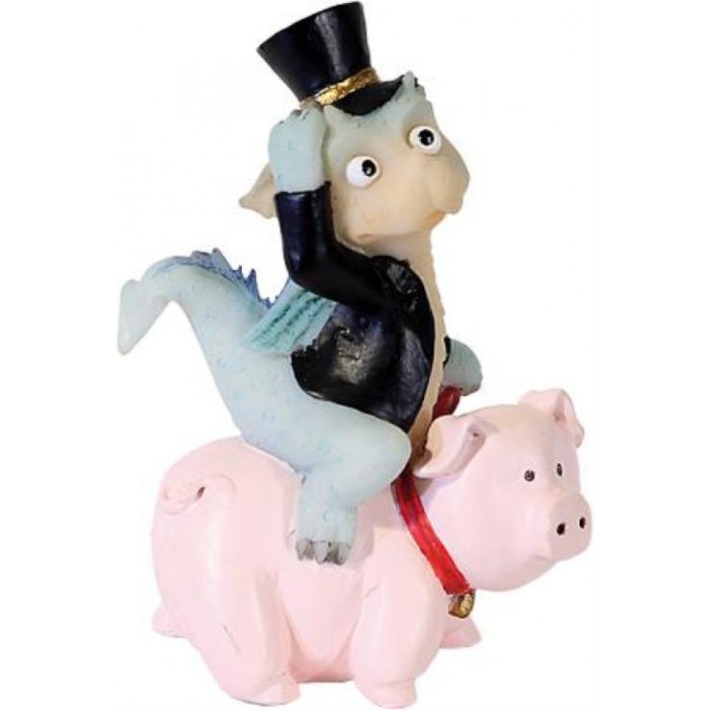 Decorations figure Funny Dragon Lucky height 10 cm items made of polyresin