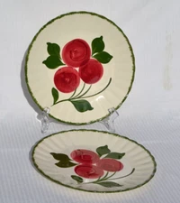 Blue Ridge Apple Trio Southern Pottery 2 Luncheon Plates 9 1/4" diameter