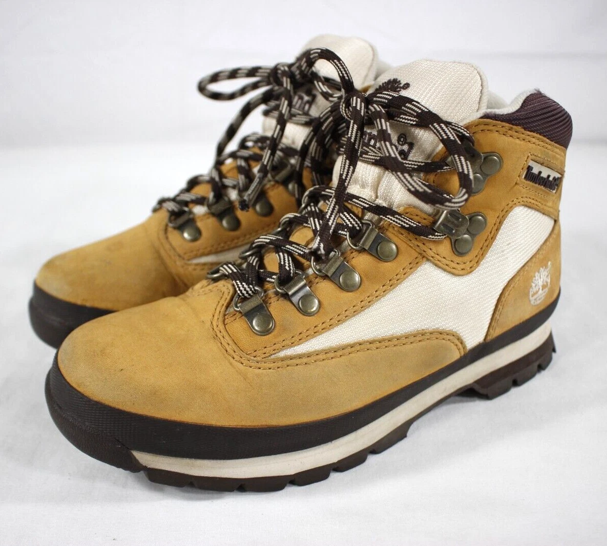 Stivali Timberland donna 8 euro escursionista metà nabuk pelle grano marrone