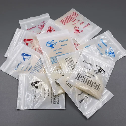 Dental Orthodontic Rubber Bands Ortho Elastics Latex Braces 15 Sizes For Choice