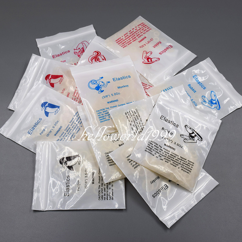 Dental Orthodontic Rubber Bands Ortho Elastics Latex Braces 15 Sizes For Choice