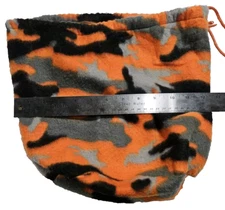 Orange Camo Fleece Paintball Gun Game Mask Goggles Helmet Case Bag Carrier