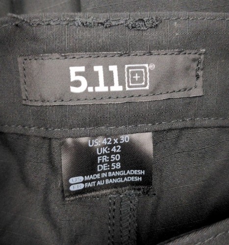 5.11 511 Tactical Series Men's Pants Style 74273 Sz 42X30 Black - Picture 3 of 4