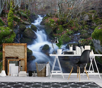 Tapette Murale 3D Forêt D'automne - Autocollant Mural Auto-adhésif Amovible H7798