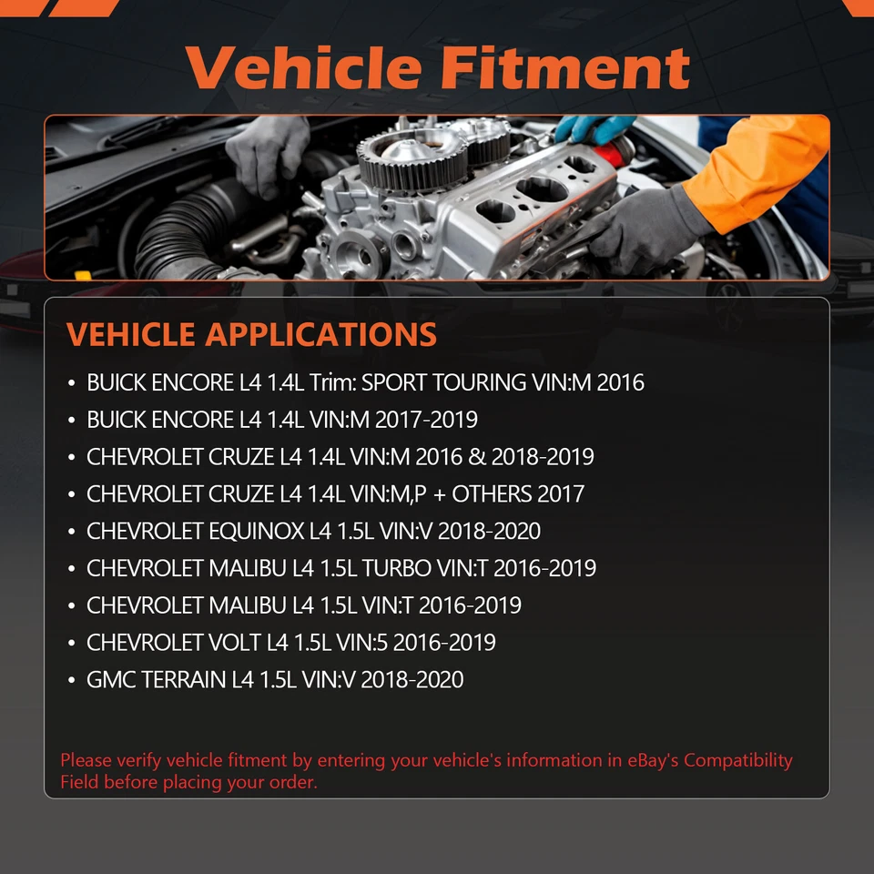 Timing Chain kit For 2016-2019 Chevrolet Equinox Malibu 1.5L Cruze 1.4L 12672278 - Image 3 of 4