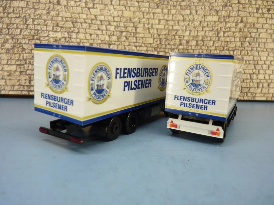 ALBEDO HO 1/87 Camion MERCEDES + REMORQUE BIERE "FLENSBURGER PILSENER" 02 - Photo 4/4